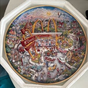 Vintage McDonald's Collectible Plate with Colorful Design